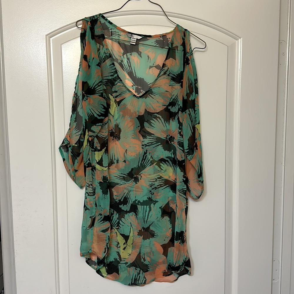 Volcom sheer cover up dress